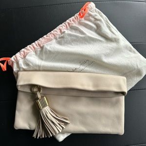 India Hicks Carmen Clutch in cream color